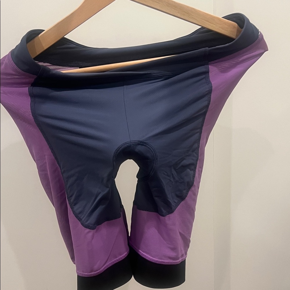 Patagonia “Endless Rider” Purple and Black Bike Liner Shorts